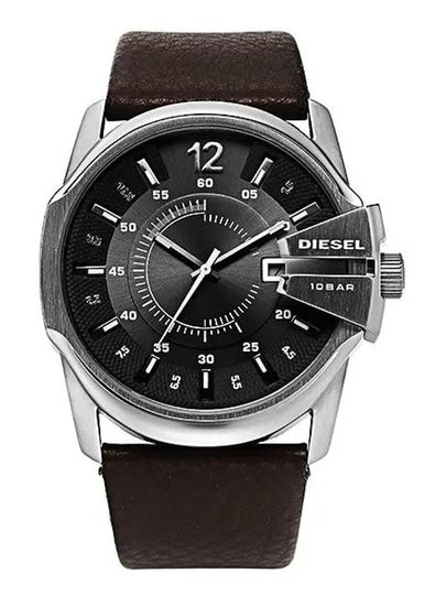 Master Mega Chief 46mm Leather Watch Dark Brown - DIESEL - BALAAN 2