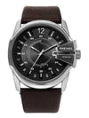 Master Mega Chief 46mm Leather Watch Dark Brown - DIESEL - BALAAN 3