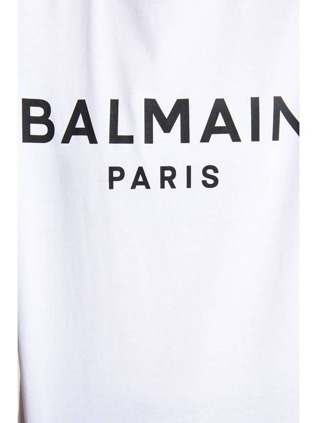 Logo Crew Neck Short Sleeve T-Shirt White - BALMAIN - BALAAN 6