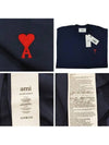 Small Heart Logo Sweatshirt Navy - AMI - BALAAN 6