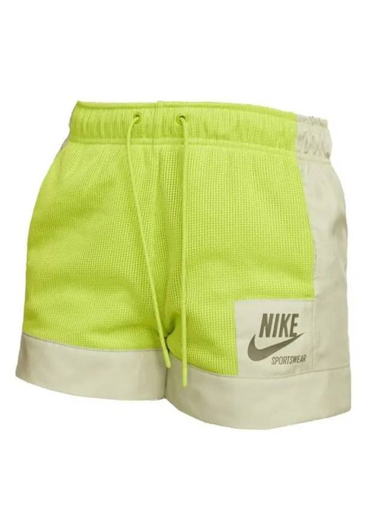 Women's Asian Fit Track Shorts Neon Green - NIKE - BALAAN 1