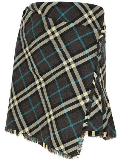 Burberry 'Check' Brown Polyester Blend Skirt - BURBERRY - BALAAN 2