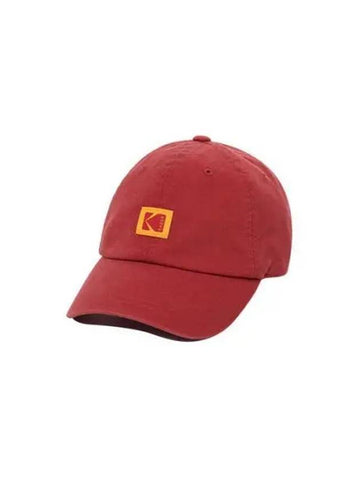 KODAK Apparel Square Logo Relax Fit Ball Cap RED - KODO - BALAAN 1