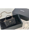 Gold Hardware Chain Lambskin Cosmetic Cross Bag Black - CHANEL - BALAAN 2