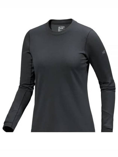 Taema Thermal Crew Neck Long Sleeve T-Shirt Black Heather - ARC'TERYX - BALAAN 2