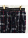 Lux You M Navy check drawcord fleece shorts - BURBERRY - BALAAN 4