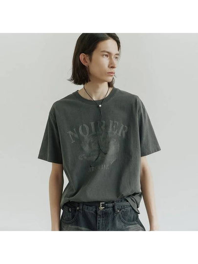 Archive Print Short Sleeve T-Shirt Grey - NOIRER - BALAAN 2