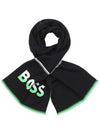 Wool Logo Stripe Muffler Green Black - HUGO BOSS - BALAAN 1