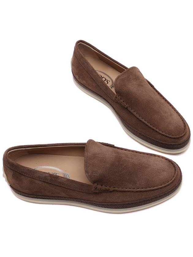 Men's Suede Slip-ons Loafers Brown - TOD'S - BALAAN 6