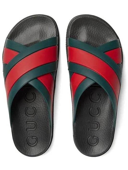 Men's Web Rubber Sandals Slippers - GUCCI - BALAAN 2