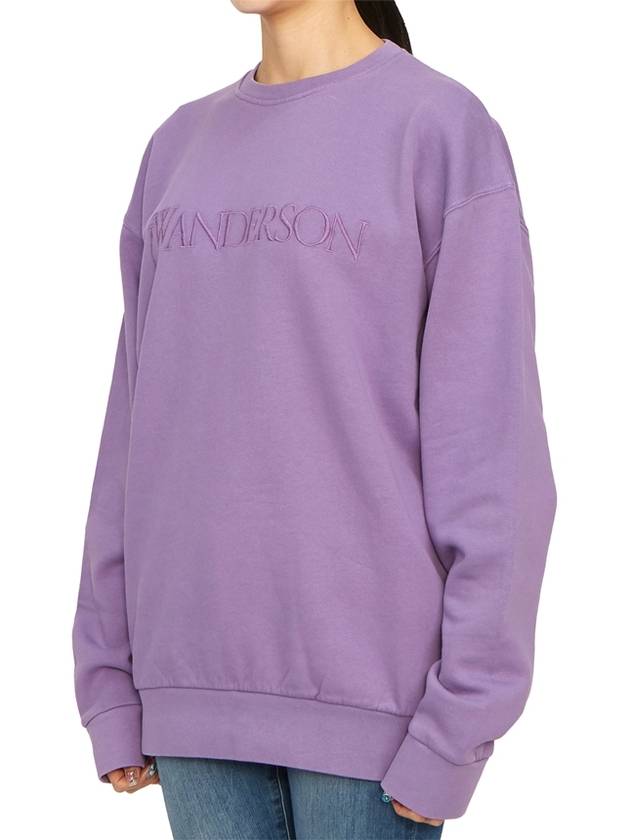 Women's Sweatshirt with Logo JW0123 PG1390 700 PURPLE - JW ANDERSON - BALAAN 5