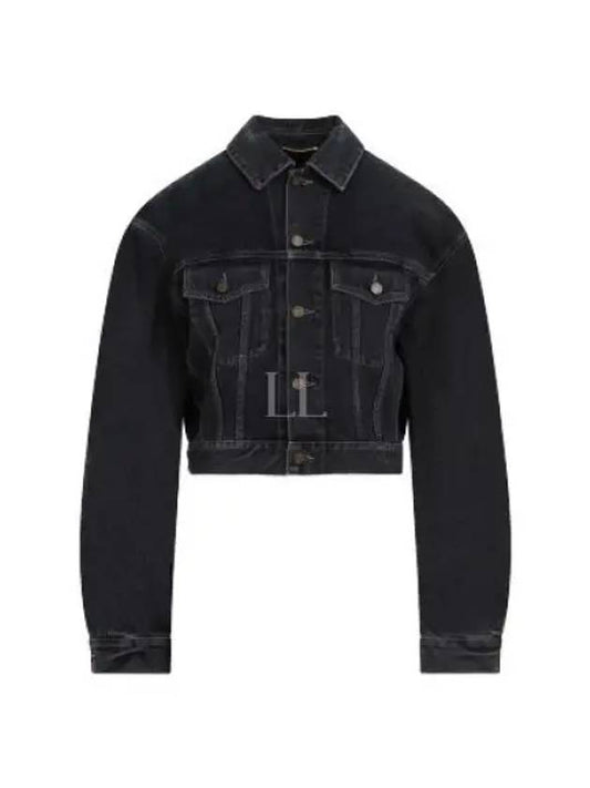 Neo 80s Denim Jacket Black - SAINT LAURENT - BALAAN 2