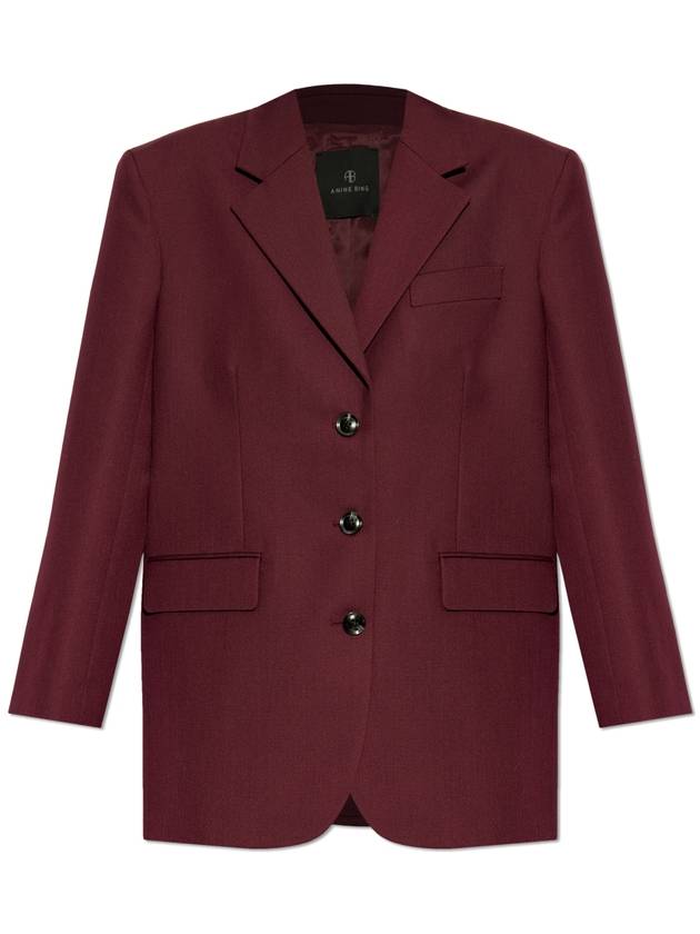 Anine Bing Blazer Sara, Women's, Burgundy - ANINE BING - BALAAN 1