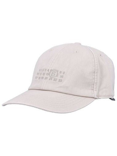 Numbering Logo Cotton Ball Cap Ivory - MAISON MARGIELA - BALAAN 1