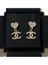 CC logo heart drop earrings gold ABA909 - CHANEL - BALAAN 1