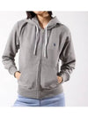 Embroidered Logo Zip Up Hoodie Grey - POLO RALPH LAUREN - BALAAN 2