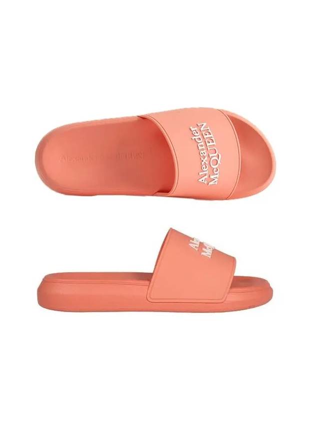 Logo Rubber Slippers Salmon Pink - ALEXANDER MCQUEEN - BALAAN 2