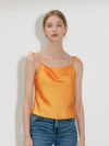 Women's Cowl Neck Cami Sleeveless Orange - CLAIR DE SAGE - BALAAN 1