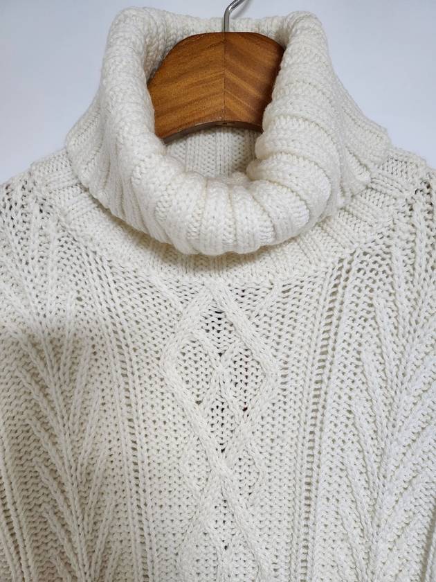 40 Aran Cable Women s Neck Polar Knit FKA222A 00014 - THOM BROWNE - BALAAN 5