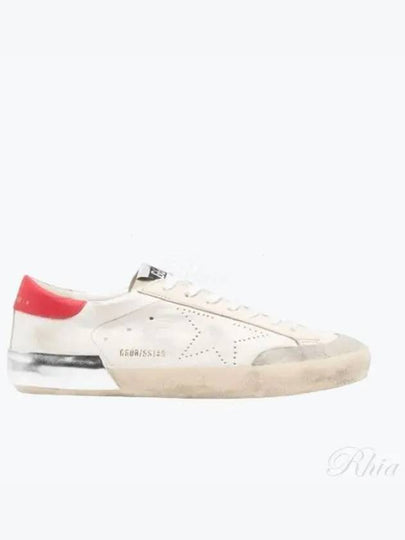 Superstar Leather Red Tab Low Top Sneakers White - GOLDEN GOOSE - BALAAN 2