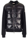 Women's Logo Patch Padded Cardigan Black - MONCLER - BALAAN 2