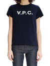 VPC Logo Organic Cotton Short Sleeve T-Shirt Navy - A.P.C. - BALAAN 3