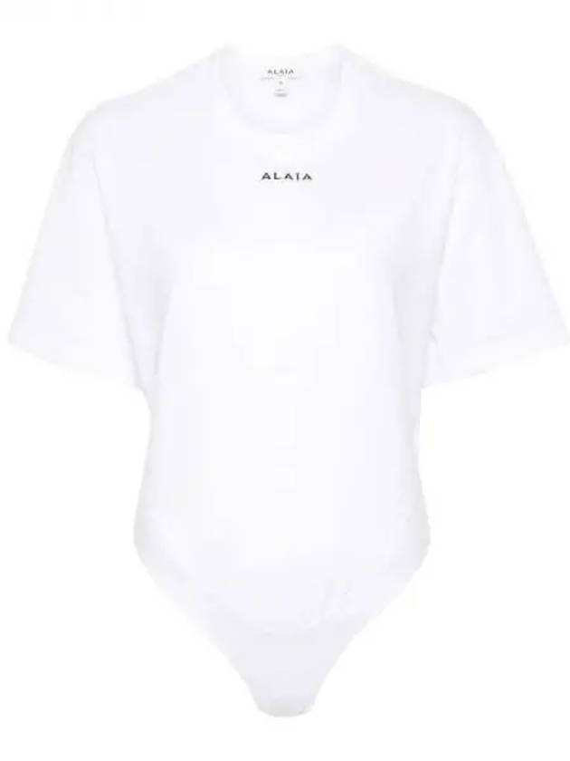 Fluid Cotton Jersey T Shirt Bodysuit 271519 - ALAIA - BALAAN 1