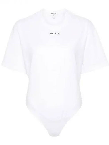 Fluid Cotton Jersey T Shirt Bodysuit 271519 - ALAIA - BALAAN 1