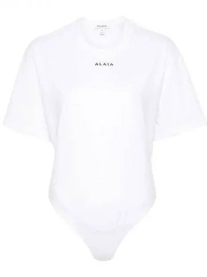 Fluid Cotton Jersey T Shirt Bodysuit 270900 - ALAIA - BALAAN 1