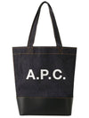 Logo Denim Axelle Tote Bag Navy - A.P.C. - BALAAN 2