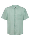 Bellini Linen Short Sleeve Shirt Green - A.P.C. - BALAAN 2