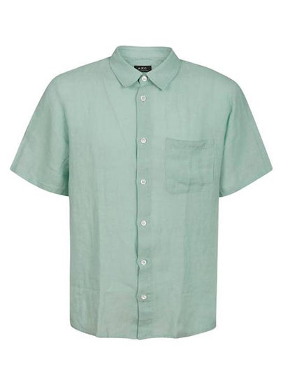 Bellini Linen Short Sleeve Shirt Green - A.P.C. - BALAAN 2