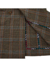 Men's Breasted Check Double Coat Brown - VIVIENNE WESTWOOD - BALAAN.