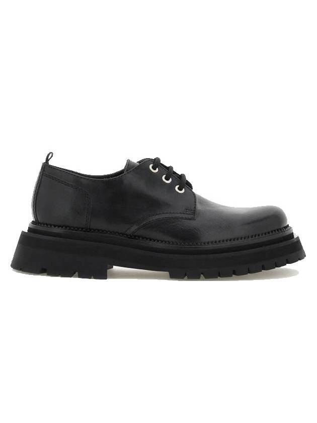 leather round toe loafers black - AMI - BALAAN.