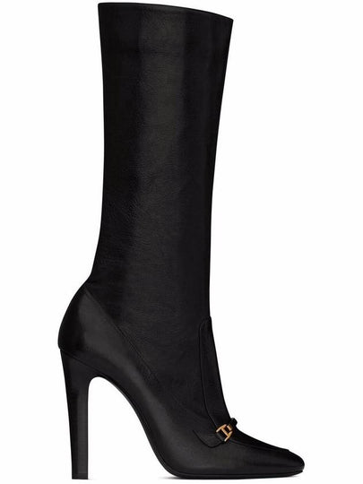 Women's Camden Heel Long Boots Black - SAINT LAURENT - BALAAN 2