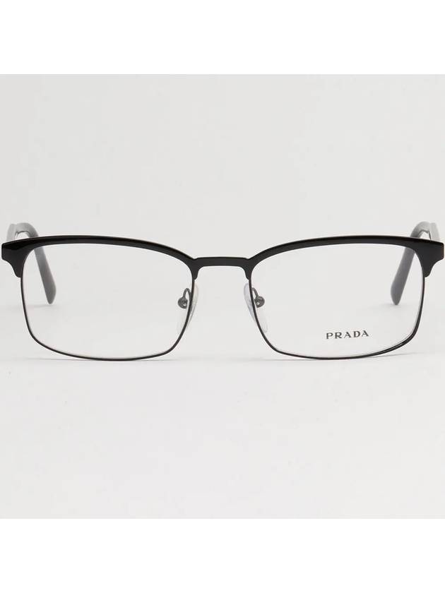 Glasses frame VPR54W 1AB 1O1 black square metal frame - PRADA - BALAAN 3