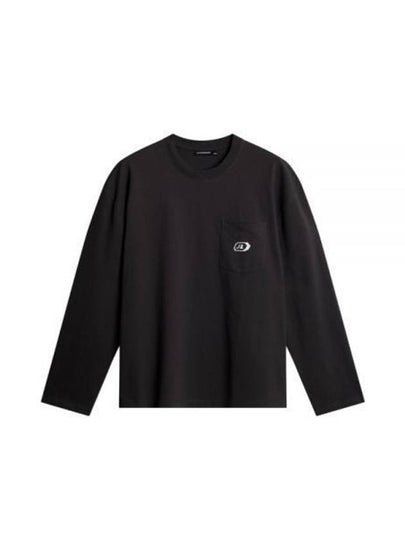 Men's Walsh Pocket Long Sleeve T-Shirt Washed Black - J.LINDEBERG - BALAAN 2