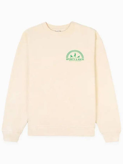 Wellness Studio Logo Sweatshirt Cream - SPORTY & RICH - BALAAN 2