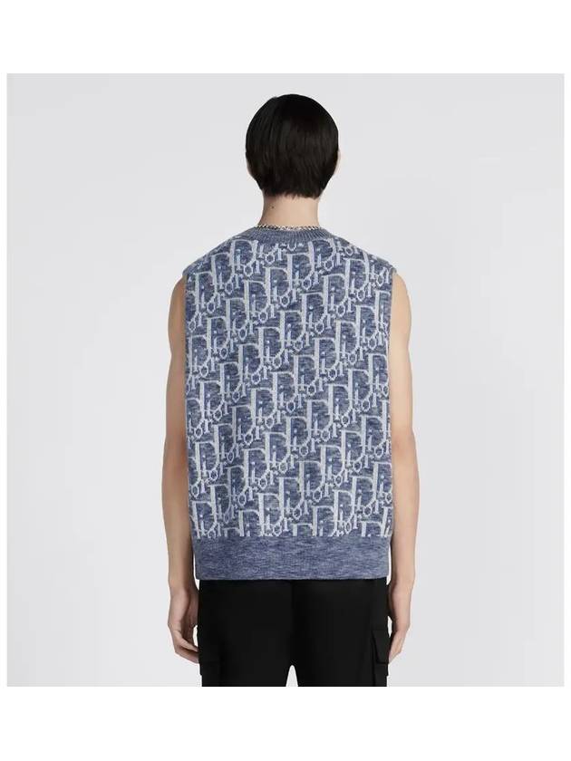 Oblique Wool Vest Blue - DIOR - BALAAN 6