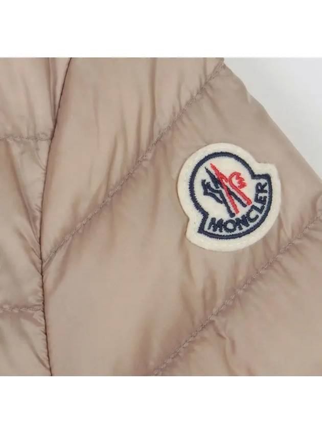 Lans Logo Patch Short Down Padding Beige - MONCLER - BALAAN 4