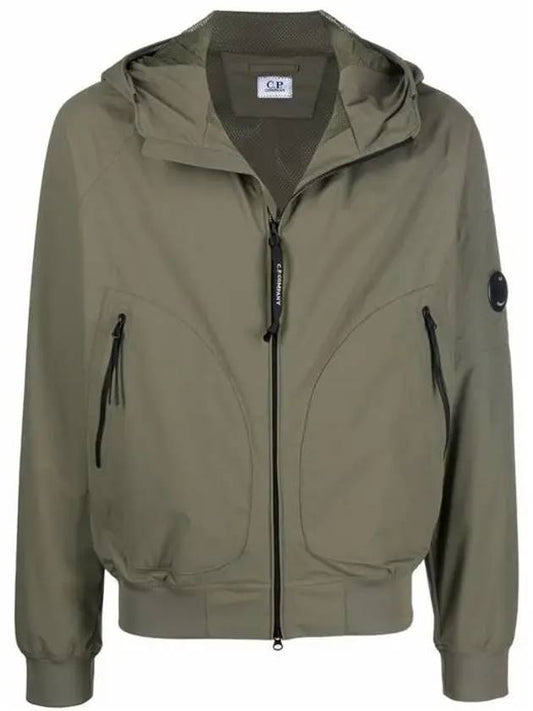 Men's Protech Mesh Lens Hooded Jacket Khaki - CP COMPANY - BALAAN.