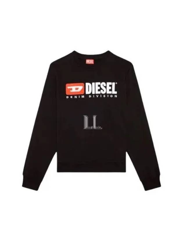 Logo Print Sweatshirt Black - DIESEL - BALAAN 2