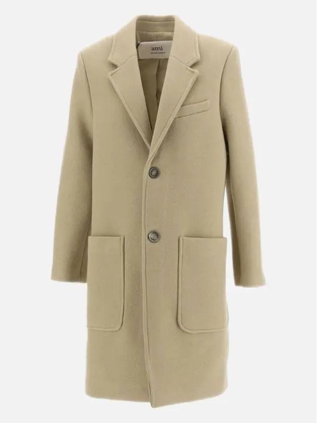 Two Button Wool Single Coat Champagne - AMI - BALAAN 2