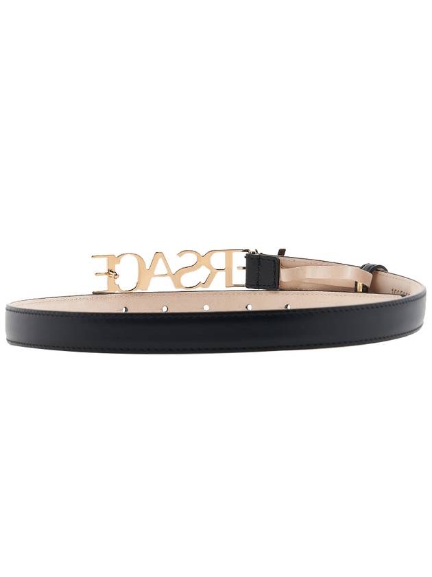 Logo Leather Belt Black - VERSACE - BALAAN 5