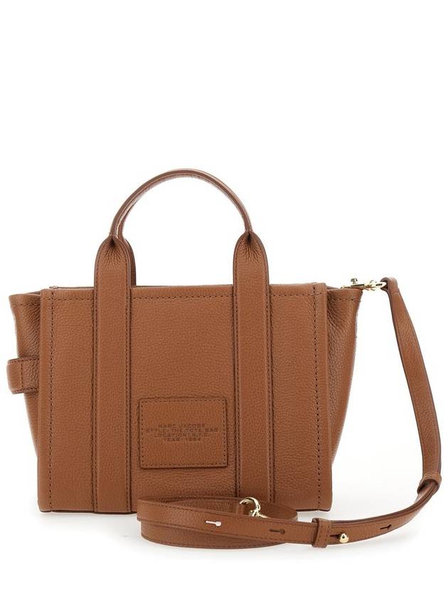 Small Leather Tote Bag Brown - MARC JACOBS - BALAAN 3