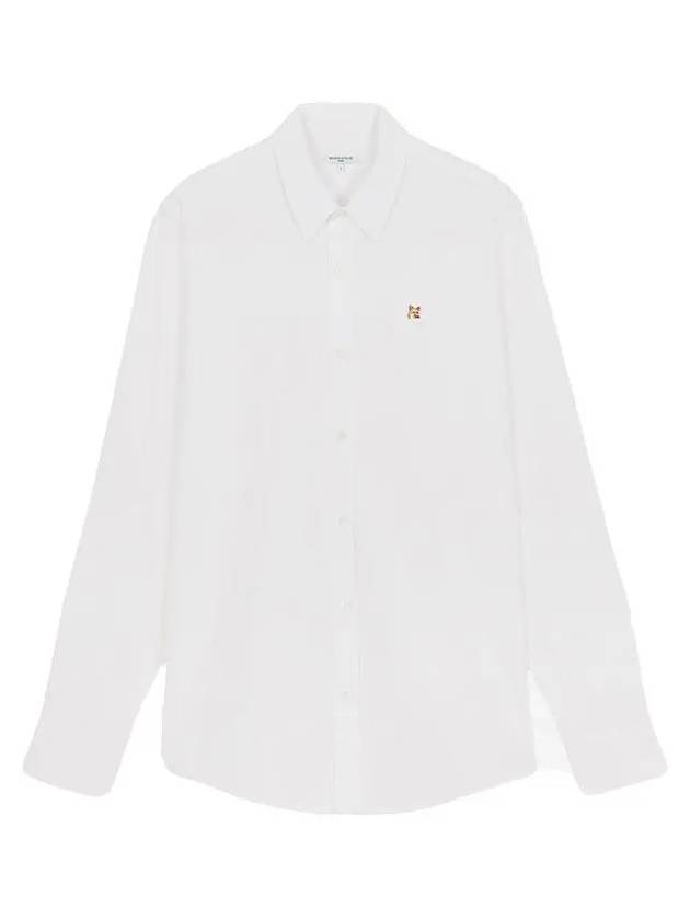 Small Fox Head Patch Classic Long Slevee Shirt White - MAISON KITSUNE - BALAAN 3