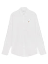 Small Fox Head Patch Classic Long Slevee Shirt White - MAISON KITSUNE - BALAAN 3