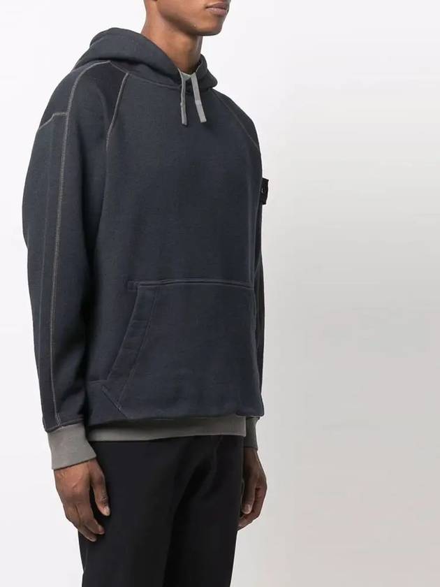 Shadow Project Wappen Patch Hoodie Charcoal - STONE ISLAND - BALAAN 5