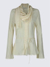 Crepe Scarf Blouse Warm White - ACNE STUDIOS - BALAAN 3