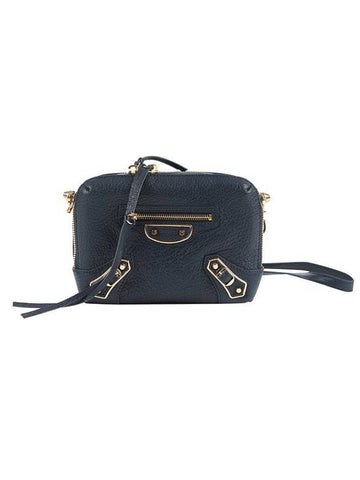 Metal Reporter Mini Cross Bag Navy - BALENCIAGA - BALAAN 1